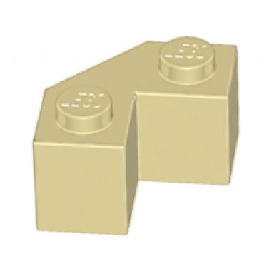 tan brick modified facet 2 x 2