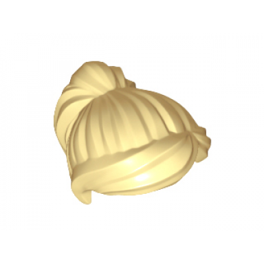 tan minifigure hair female ponytail and swept sideways fringe