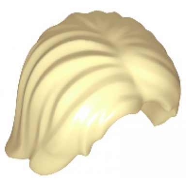 tan minifigure hair mid-length tousled with center part
