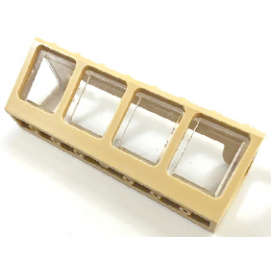 tan window 2 x 8 x 2 boat with trans-clear glass 89648 89649