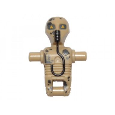 tan torso head mechanical 2-1b medical droid dotted badge and peeling paint pattern