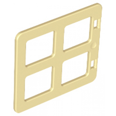 tan duplo door window pane 1 x 4 x 3 with 4 same size panes square corners