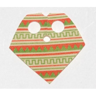 tan minifigure poncho half cloth with green and terra cotta pattern