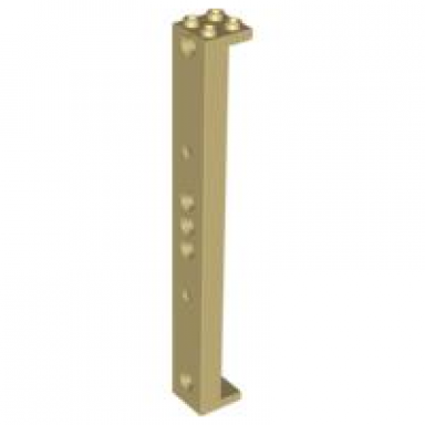 tan support 2 x 2 x 13 with 5 pin holes