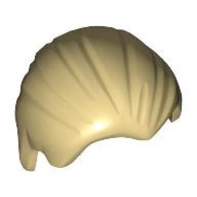 tan minifigure hair combed front to rear