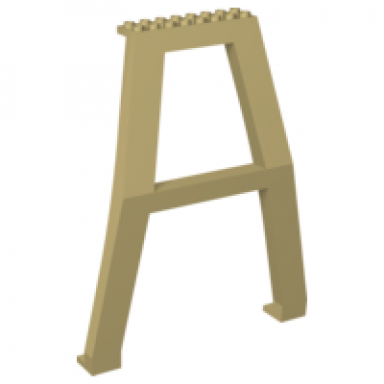 tan support crane stand double - no studs on cross-brace with axle holes on top