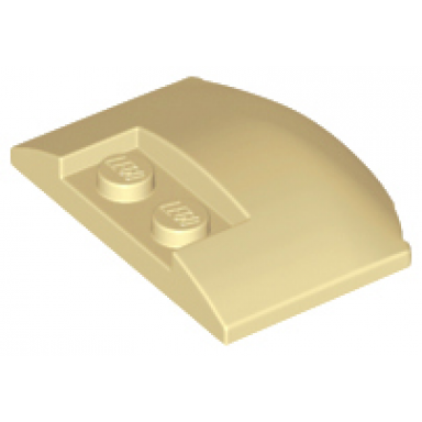 tan wedge 3 x 4 x 2 3 triple curved