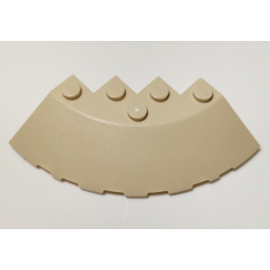 tan brick round corner 6 x 6 with slope 33 edge facet cutout