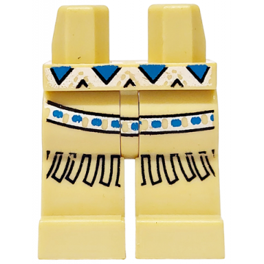tan hips and legs with western indians belt and fringe pattern