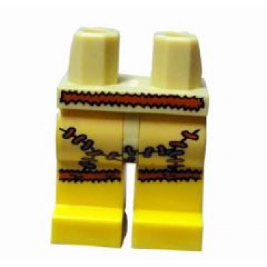 tan hips and yellow legs with tan animal skin skirt pattern cave woman