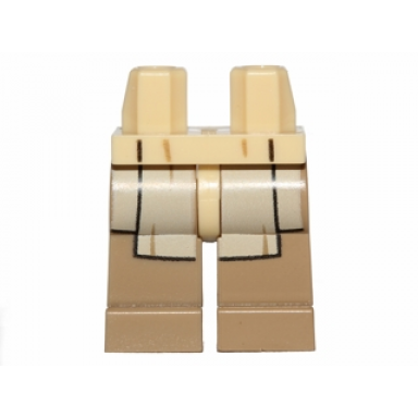 tan hips and dark tan legs with sw jedi robe pattern