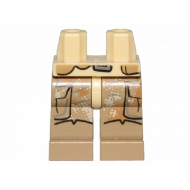 tan hips and dark tan legs with sw pockets camouflage and boots pattern