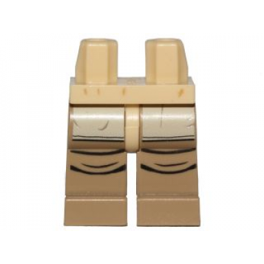 tan hips and dark tan legs with tan leggings black creases on knees pattern