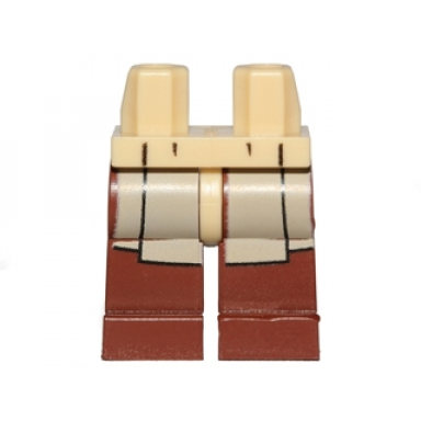 tan hips and reddish brown legs with sw tan jedi robe pattern
