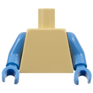 tan torso plain medium blue arms medium blue hands