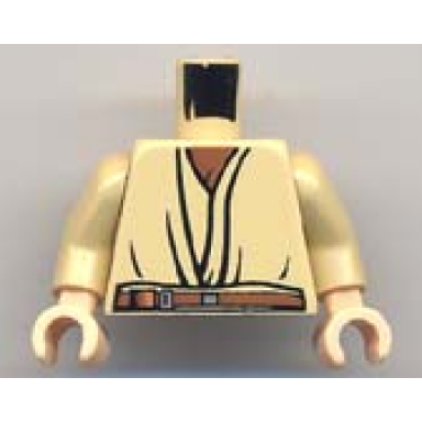 tan torso sw layered shirt sloppy opening brown belt pattern tan arms light nougat hands