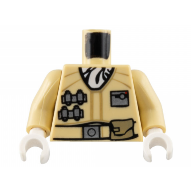 tan torso sw hoth rebel jacket with white scarf and tan belt pattern tan arms white hands