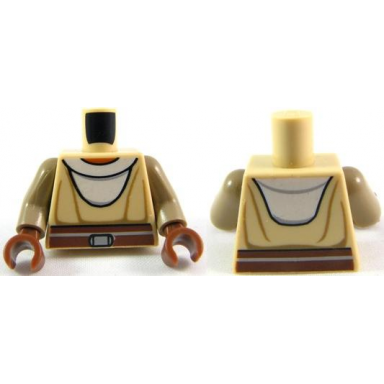 tan torso sw jedi robe white undershirt reddish brown belt pattern nahdar vebb dark tan arms reddish brown hands