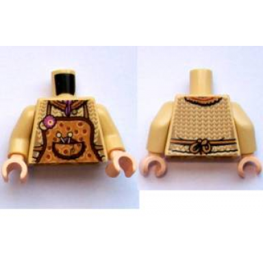 tan torso harry potter molly weasley female kitchen wear with apron pattern tan arms light nougat hands