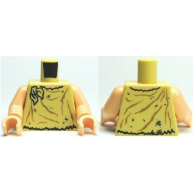 tan torso harry potter dobby knot tied at shoulder pattern light nougat arms light nougat hands