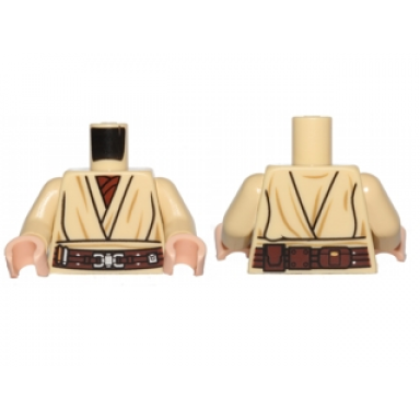 tan torso sw layered shirt reddish brown undershirt reddish brown belt with large buckle pattern tan arms light nougat hands