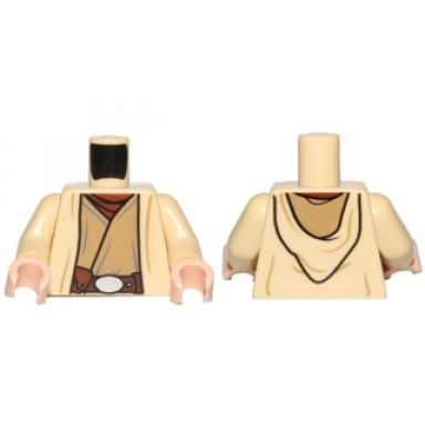 tan torso sw open robe dark tan undershirt and belt with buckle and pouch pattern tan arms light nougat hands