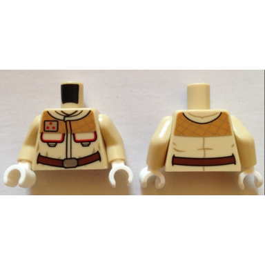 tan torso sw rebel officer jacket belt and pockets pattern tan arms white hands