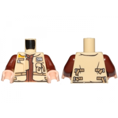 tan torso sw jacket with dark tan belts and reddish brown undershirt pattern rebel trooper reddish brown arms light nougat hands