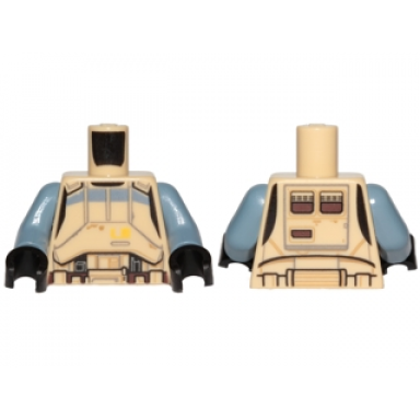 tan torso sw scarif stormtrooper armor pattern sand blue arms black hands