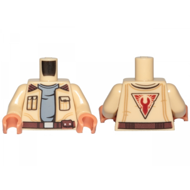 tan torso sw jacket with pockets dark brown belt and sand blue undershirt pattern rowan tan arms nougat hands