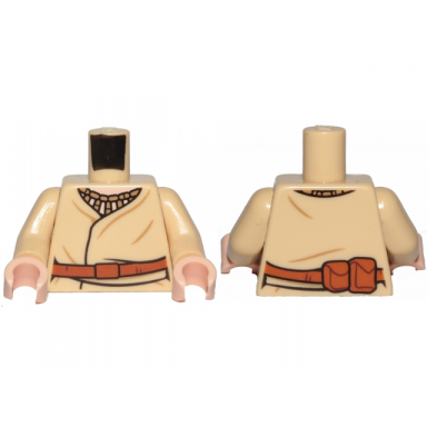 tan torso sw layered shirt brown belt and buckle pouches on reverse pattern tan arms light nougat hands
