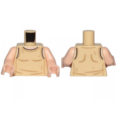 tan torso sw tan undershirt creased pattern luke skywalker light nougat arms light nougat hands