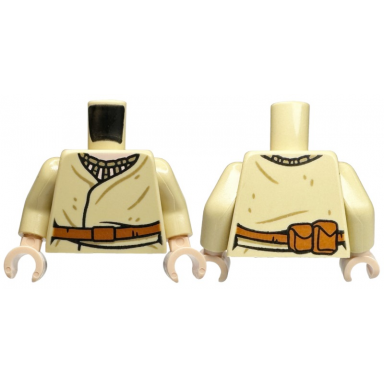 tan torso sw layered shirt with dark tan wrinkles and spots dark orange belt with buckle pouches on back pattern tan arms light nougat hands