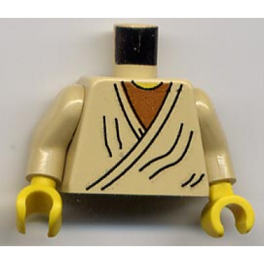tan torso sw layered shirt old obi-wan yellow neck pattern tan arms yellow hands
