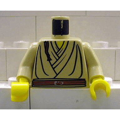 tan torso sw layered shirt brown belt and padawan braid pattern obi-wan tan arms yellow hands