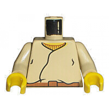 tan torso sw closed shirt brown belt yellow neck pattern tan arms yellow hands