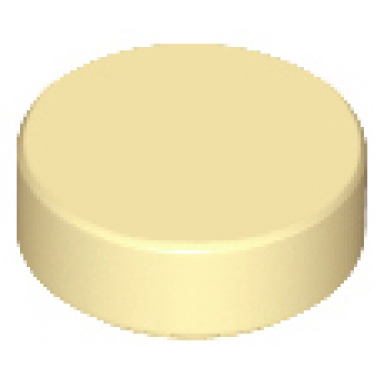 tan tile round 1 x 1
