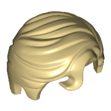 tan minifigure hair swept right with front curl