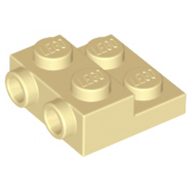tan plate modified 2 x 2 x 2 3 with 2 studs on side