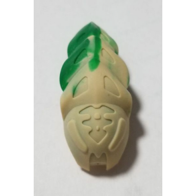 tan bionicle rahkshi kraata stage 1 with marbled pattern list head color describe the rest