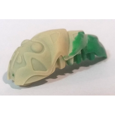 tan bionicle rahkshi kraata stage 2 with marbled pattern list head color describe the rest