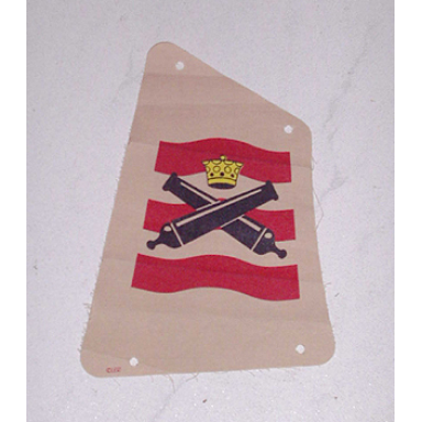 tan cloth sail 2 with crossed cannons pattern