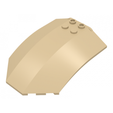 tan windscreen 8 x 6 x 2 curved sloped sides
