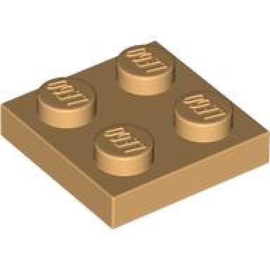 medium tan plate 2 x 2