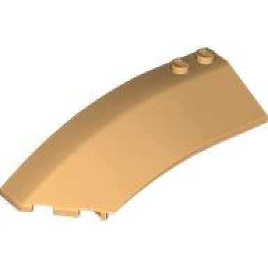 medium tan wedge 8 x 3 x 2 open left