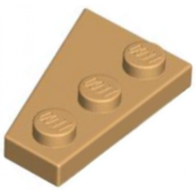 medium tan wedge plate 3 x 2 right