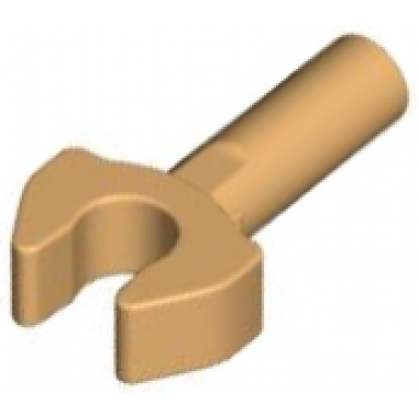 medium tan bar 1l with clip mechanical claw - cut edges and hole on side