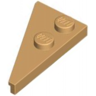 medium tan wedge plate 4 x 2 right pointed