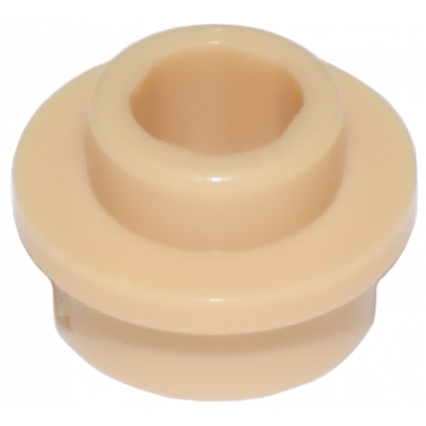 medium tan plate round 1 x 1 with open stud