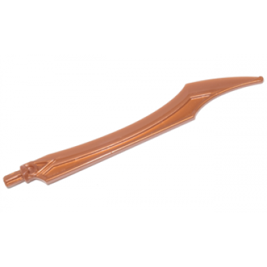 reddish copper hero factory weapon blade with curved tip